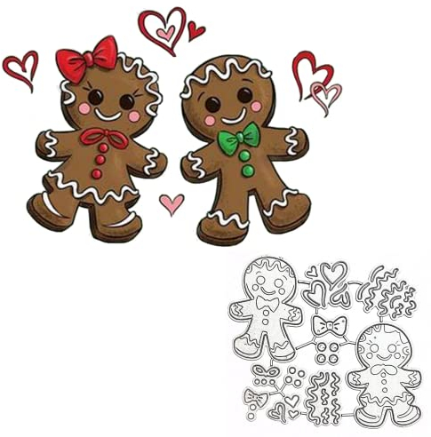 Weihnachts-Stanzformen, Lebkuchenmann aus Metall, für Scrapbooking, Foto, dekorative Prägepapier-Stanzformen für Scrapbooking, Kartenherstellung