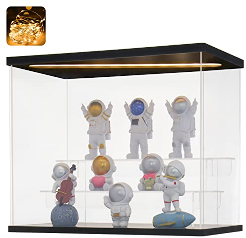 Acryl Vitrine / Schaukasten / Display Case / Acryl Box für Modellautos, Figuren, Sammlerstücke | mit LED Beleuchtung (3-Stufen, 30x16x24 cm)