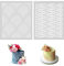 Cake Template Stencil- Cake Stencils Decorating Buttercream, Cake Decorating Templates, Hollow Lace Design Embossing Molds Baking Tools for Cake Decoration Printing Birthday Wedding (2PCS)
