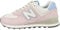 New Balance 574 Classic, Herren-Sneaker, Rosa, 37 EU