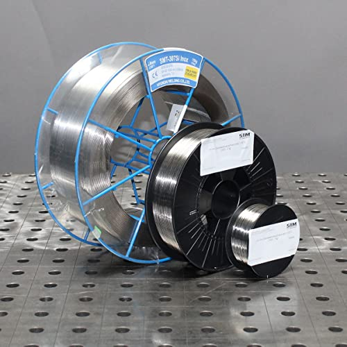 Hyundai Welding 0,8 mm Schweißdraht Edelstahl 1.4370 307 L (schwarz-weiß) NIRO INOX Stainless (D200 (200mm), 1,0 Kg)