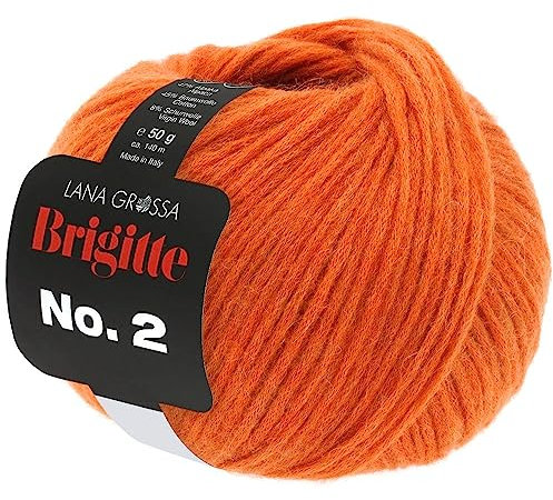 LANA GROSSA Brigitte Nr.2 | Edle Netzgarnstruktur aus Alpaka und Baumwolle | Handstrickgarn aus 47% Alpaka, 45% Baumwolle & 8% Schurwolle | 50g Wolle zum Stricken & Häkeln | 140m Garn FB 45