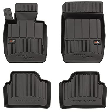 ProLine 3D Auto-Fußmatten passend für BMW 3er E90 2004-2012 Passgenau aus Gummi | Premium Fußmatten Set | Langlebiges TPE-Material | Höhere Bordüre