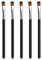 WLLHYF Lot de 5 pinceaux à eyeliner inclinés professionnels pour maquillage des yeux ultra fins et biseautés pour fard à paupières gel poudre crème liquide femmes et filles