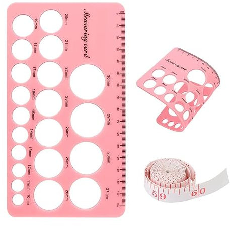 Silicone Nipple Ruler Breast Pump Sizing Tool Breast Pump Measuring Card Skin Friendly Soft Flange Size Gauge for Nipples Rulers Breast Pump Accessories Breastfeeding Essential for New Moms (Pink)