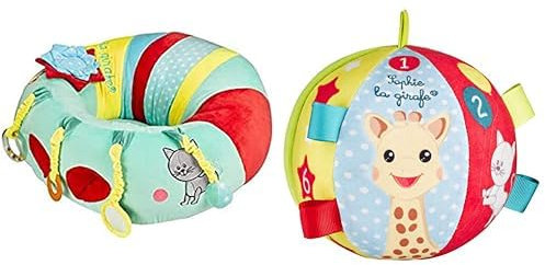 SOPHIE LA GIRAFE - Sophie la girafe Baby Seat et Play fauteuil de Jeux Set d'activité pour enfant - Jouet d'éveil pour enfant - tapis de jeux & My First Early-Learning Ball Ma première Balle d'éveil