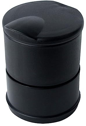 lerwliop Cendrier de Voiture en Plastique avec Couvercle Porte-gobelet cendrier Seau Noir Stockage de véhicule RV remorque Camion Automobile Accessoires Bureau