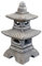 gartendekoparadies.de Japanische Pagode mit acht Fenstern antik Steinlaterne, H. 40 cm, 11 kg, Mehrfarbig, frostsicher aus Steinguss für Außenbereich