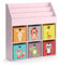 Vicco Kinderregal Luigi, Rosa, 107.2 x 114.2 cm mit 6 Faltboxen (bunt)