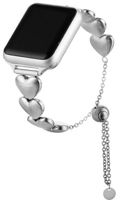 Pulsera para Apple Watch Reloj Inteligente de 38 mm, 40 mm, 41 mm, 42 mm, 44 mm, 45 mm, 49 mm, Correa de Acero Inoxidable para iWatch 9/8/7/6/5/4/3/2/1/SE Series Mujer