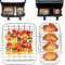 GINOYA 2 Pièces Grille de Cuisson pour Friteuse Moulinex Air Fryer Deux Compartiments 5,2 L/3,1 L EZ901820, Accessoires pour Friteuses, Accessoires Air Fryer