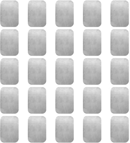 UFURMATE 25 placas de reparación de hierro para cerradura de puerta, placas de reparación de cerradura de puerta autoadhesivas, placas decorativas para cubrir agujeros dañados (65 x 45 mm)