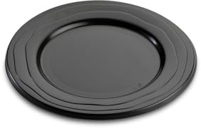 ALPHAFORM Sachet de 20 assiettes noires D185 réemployables et recyclables, Noire