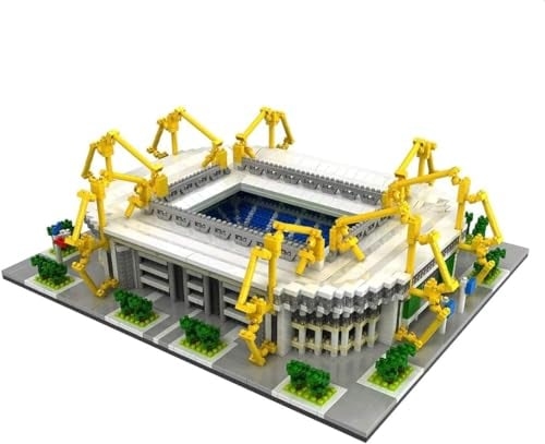 3D-Puzzle Building Fußballstadion des Modell zum Zusammenbau mit Nanoblöcken - Mehr als 3500 Stück (Signal Iduna Park)