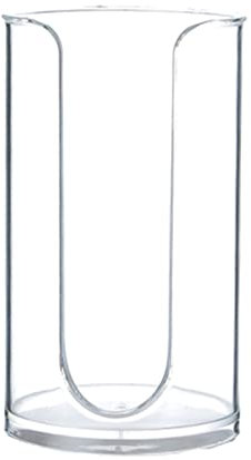Petit distributeur de gobelets jetables en plastique compact pour rince-bouche, support de rangement pour salle de bain, vanité, comptoir, évier, tient dans l'évier (transparent, taille unique)