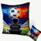 CHEFFS Fussball Kissen Personalisiert mit Namen Fußball Kissenbezug personalisierte Fussball Geschenke für Jungs Fußball Geschenke Jung- kein Füllstoff (1,40 x 40 cm)