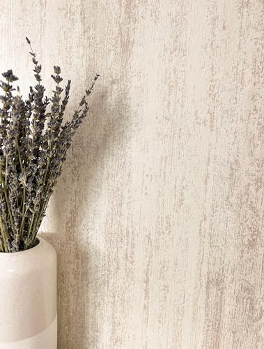 NEWROOM Tapete Beige Vliestapete Unifarbe - Glitzer Tapete Modern Rose Creme Struktur Metallic Glanztapete Uni Universal Einfarbig inkl. Tapezier-Ratgeber