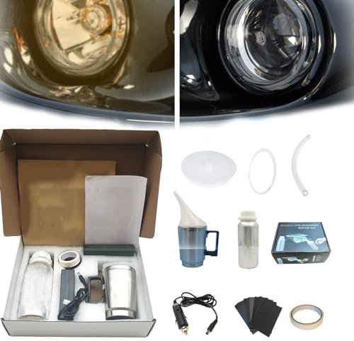 Kit de reparación de faros de vapor Renovación y reparación de faros de automóviles Accesorios Cubierta de embudo de potencia Anillo de goma Taza atomizadora Se utiliza para reparar rayones, coloració