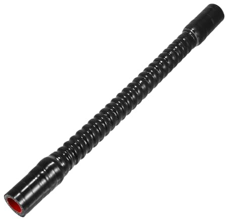 X AUTOHAUX 1 manguera refrigerante universal de silicona para coche, 20 mm, diámetro interior de 400 mm, 15.75 pulgadas de longitud, 0 grados, color negro y rojo