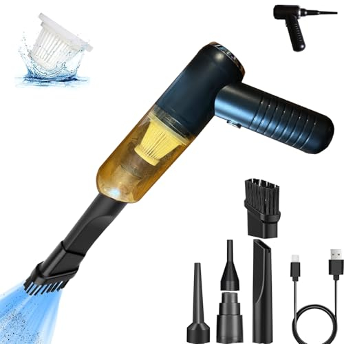 JiaWell Handstaubsauger,10000Pa Akku Handstaubsauger Kabellos Auto, 3 in 1 Mini Handsauger Kabellos Nass & Trocken, Akkusauger, Autostaubsauger Typ-C Aufladbar Tragbar Leicht für Auto Haus Tierhaar