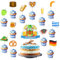 SANNIX 25 Stück Oktoberfest Cupcake Topper, Deko für Bayerisches Fest, Kuchen Dessert Dekoration für Geburtstagsparty und Party