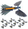 ibasenice 10pcs Wind-up Flying Hummingbird Toys Realistic Bird Flying Toy Rubber Band Powered for Party Boys and Girls Pranks