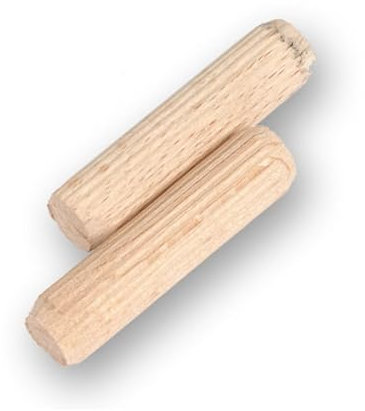 ARMLAZER Tasselli in Legno di Faggio 6 x 30 mm, Bastoncini di Faggio, Scanalate in Legno, Perni di Legno Duro Perno Scanalato, Spine Legno per Progetti di Artigianato di Mobili e Fai Da Te