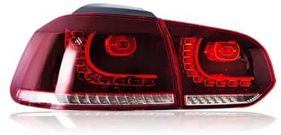 KAEW Auto Rückleuchten für Golf 6 GTI R20 MK6 2008-2013, Schlussleuchte Montage Hintere Bremsleuchte Äußeres Rücklicht Zubehör Wasserdicht,normal-A Left