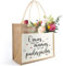 Tarklanda Oma Jutetasche, Jute Einkaufstasche, Shopper Bag Frauen, Oma Jutebeutel als Geburtstagsgeschenk, Personalisiert Geschenk für Oma zum Geburtstag, Muttertag, Größe M