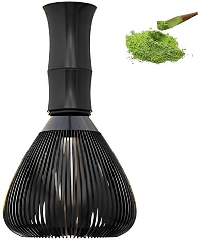 Matcha Whisk, 2.36 * 4.72 in Reusable Resin Matcha Whisks, Easy to Clean, Not Prone to Mold Growth,Suitable for Stirring Matcha, Green Tea, Coffee Etc (Black)
