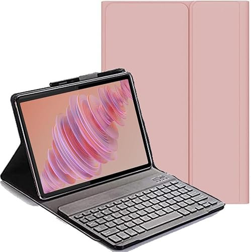 YHFZR Tastiera Custodia per Lenovo Tab Idea 11 Tablet 11'' TB336ZU/TB336FU 2025, QWERTY Sottile PU Custodia con Supporto Cover Tastiera Rimovibile Wireless Keyboard, Rosa