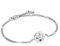 MeMeDIY Personalisiertes Kompass Armband mit Buchstaben Symbole Damen Freundschaftsarmband mit Gravur Initialen Silber Gold Roségold Schmuck Geschenk für BFF Schwesterherz Mutter Tochter -Silber