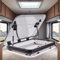 Giuggiolared Dachfenster Dachluke für Wohnmobile, 50/70/80 x 50 cm, manuell zu öffnendes Bullauge mit LED-Licht, Dachfenster aus Aluminiumlegierung für Wohnwagen, Wohnmobil, Imbisswagen,800 * 500mm