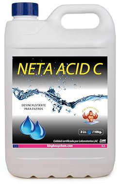DIASA INDUSTRIAL Desincrustante Limpiador de filtros de Piscina Neta Acid C - 5 litros