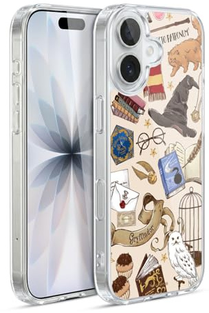 Head Case Designs Offizielle Harry Potter Hogwarts Muster Deathly Hallows XXXVII Gelhülle [Militärischer Schutzgrad] Kompatibel Mit Apple iPhone 17 Und Kompatibel Mit MagSafe