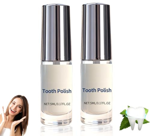 2PC Zahnlack Weiß, Instan Zähne Aufhellen, Instant White Enamel Paint, Tooth Polish zur Fleckenentfernung, Zahnaufhellungsfarbe mit Soforteffekt für ein Natürlich Weißes Lächeln