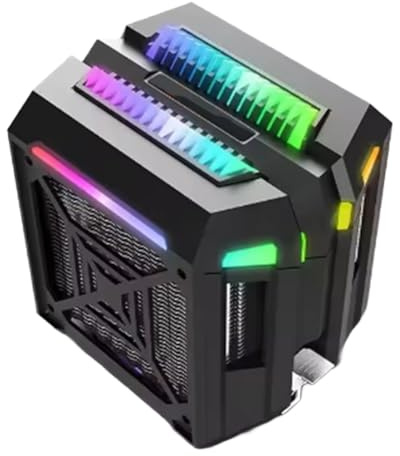 Akfldms T400 Computer Tower CPU Heat Sink ARGB Light Four Copper Tube PWM Temperature Control Silent Fan Cooling System Dissipation