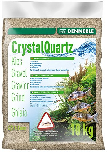 Dennerle Aquarienkies Naturweiß 10 kg - Bodengrund für Aquarien - Körnung 1-2 mm