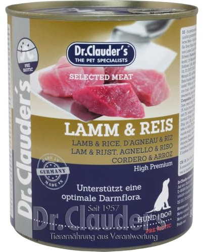 Dr.Clauder´s 6er Pack Dose Lamm & Reis 800g
