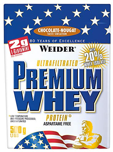 Weider Premium Whey Protein ( 2 x 500g = 1000 g), Schoko-Nougat