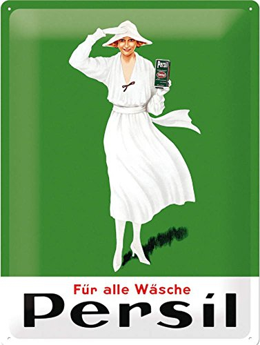 Nostalgic-Art Retro Blechschild, 30 x 40 cm, Persil – Weiße Dame Grün 1922 – Geschenk-Idee für Nostalgie-Fans, Original Lizenzprodukt (OLP), aus Metall, Vintage Design, Blechschilder Sprüche