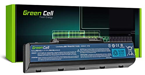Green Cell® Standard Série AS09A31 AS09A41 AS09A51 AS09A71 Batterie pour Acer/eMachines/Packard Bell/Gateway Ordinateur PC Portable (6 Cellules 4400mAh 11.1V Noir)