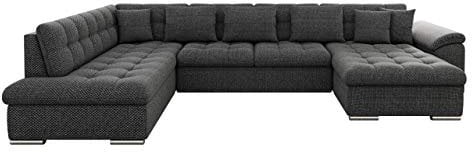 Mirjan24 Eckcouch Ecksofa Niko, Design Sofa Couch mit Schlaffunktion U-Sofa Große Farbauswahl Wohnlandschaft (Ecksofa Rechts, Majorka 03)