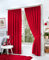Hachette Thermal Blackout Curtains Pencil Pleat Tape Top Including Pair of Tiebacks (Red, 46 X 72)