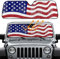 Big Hippo Pare-Soleil pour Pare-Brise, Drapeau américain pour Jeep Wrangler Rubicon Sahara TJ JK JKU 2 et 4 Portes 2007-2020 - Pare-Soleil de Voiture pour Garder Le véhicule au Frais