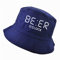 CFCYS Fischerhüte Für Damen,Baumwolle Lustig Bier Oclock Druck Männer Fischer Hüte Cool Sommer Lustig Männer Frauen Eimer Hut Outdoor Panama Angelkappe,Blau