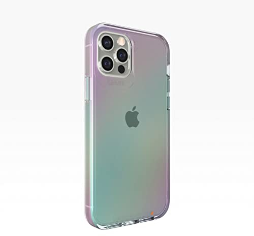 ZAGG Gear4 Crystal Palace D3O Protective Case Compatible with iPhone 12/12 Pro, 6.1in, Shockproof, Wireless Charging, MagSafe, Impact Protection, Anti-Yellowing, (Irridescent)