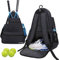 ACOSEN Tennistasche Tennisrucksack – Tennistaschen für Damen oder Herren für 2 Tennisschläger, Pickleball-Paddel, Kleidung und Bälle, Separates belüftetes Schuhfach (Schwarz – B)