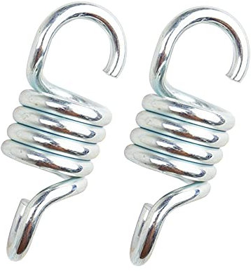 Metulip 2 x 317,5 kg Hängemattenstuhl-Feder, strapazierfähig, verzinkter Stahl, Veranda-Schaukelfedern, Boxsack-Aufhängehaken