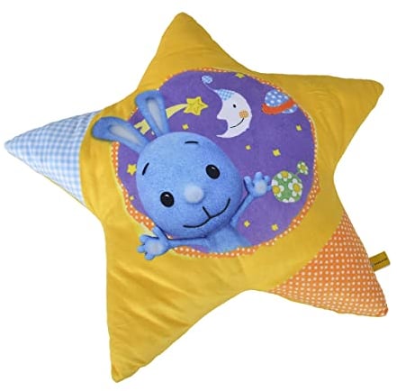 Simba 109461018 - Kikaninchen Plüsch Sternkissen, 45cm, kuschelweich, Soft, Kinderzimmer Deko, Kuschelkissen, ab den ersten Lebensmonaten geeignet